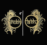 ENGLISH  SHUBH LABH IN  ACRYLIC  CUT OUT